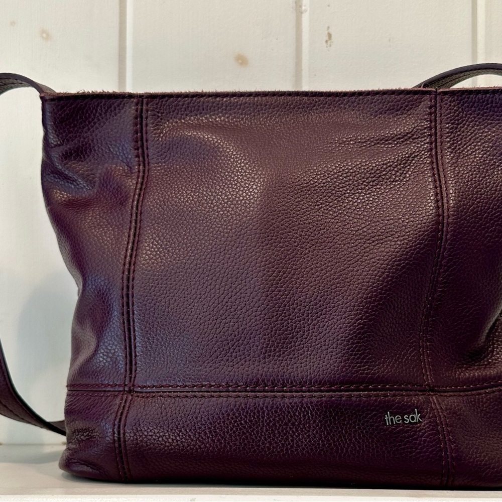 The Sac. Deep purple. 12” wide, 9.5” tall, 4” deep.